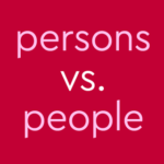 people & persons